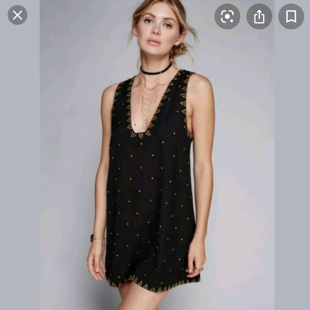 Free People Soho studded shift dress EUC